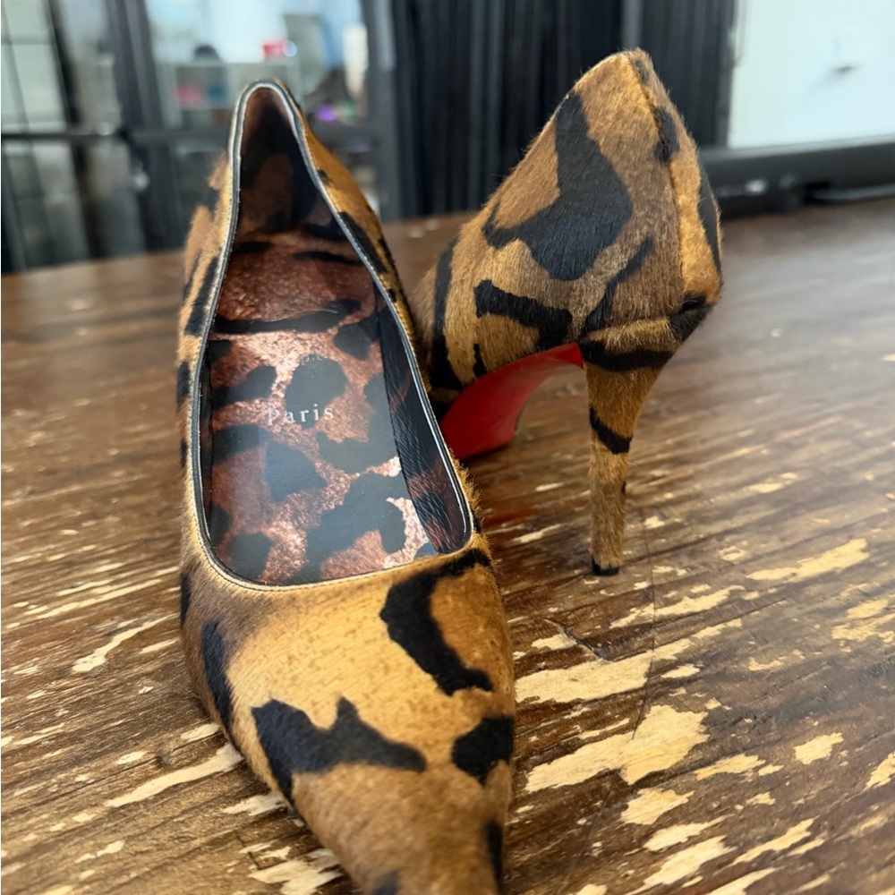 Christian Louboutin Authentic Leopard Print Pony Hair Pumps - Rare Sample Piece